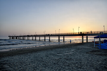 Obraz premium Sunset on the beach, Tuscany, Italy 