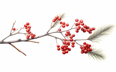 Fototapeta na wymiar Christmas pine branch decoration,created with Generative AI tecnology.