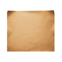 Old brown paper isolated on transparent background