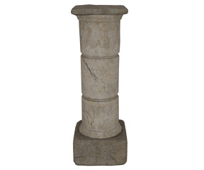 3d render of ancient pillar, greek object concept