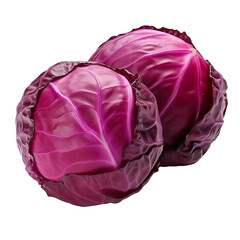 Obraz premium Red cabbage isolated on transparent background