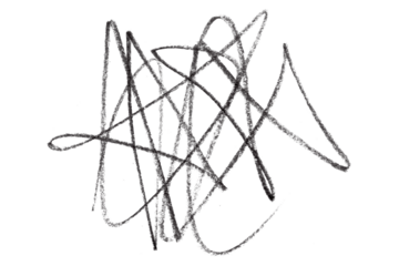 black pencil strokes isolated on transparent background