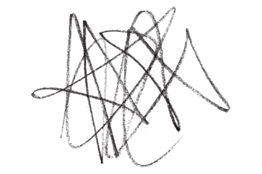 black pencil strokes isolated on transparent background