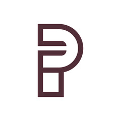 Monogram P design vector logo. Monogram initial letter mark P logo design. Monogram design vector logo. Monogram initial letter mark P logo design. Simple P monogram. Monogram P design logo
