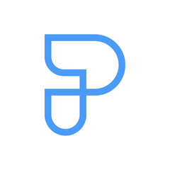 Monogram P design vector logo. Monogram initial letter mark P logo design. Monogram design vector logo. Monogram initial letter mark P logo design. Simple P monogram. Monogram P design logo