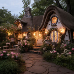 Fototapeta premium Whimsical Fairy Tale Cottage Vibes