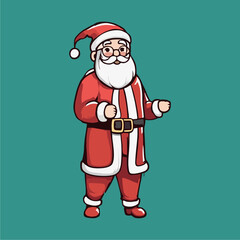 illustration of santa claus, christmas