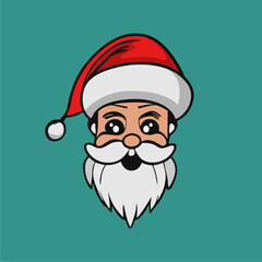 illustration of santa claus, christmas