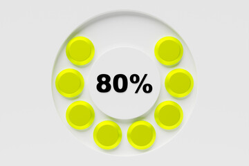  The crisis level measuring device icon. . Infographic gauge element, 3d illustration