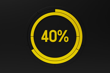 3d illustration  control panel icon. High risk concept on  spedometer. Credit rating scale