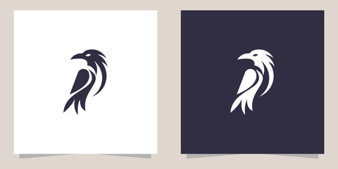 raven logo design vector