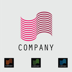 Simple design vector business logo aesthetic template