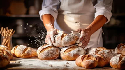 Foto auf Acrylglas Bäckerei pastry bakery croissan food illustration bread buttery, flaky delicious, breakfast brunch pastry bakery croissan food