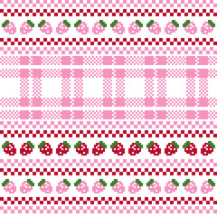 set of patterns with strawberry