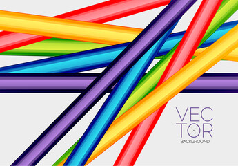 Abstract color straight lines vector background