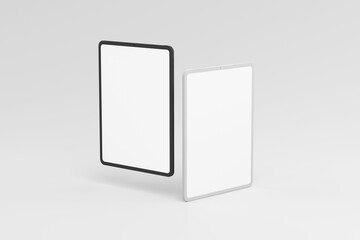 Device mockup with realistic scene. Empty screen on minimal background