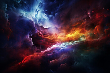 Obraz na płótnie Canvas Beautiful cosmic nebula. Generative AI