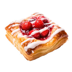 danish pastry isolated on transparent background,transparency 