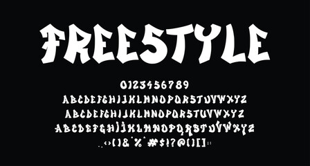 Freestyle graffiti display font Best Alphabet Alphabet Brush Script Logotype Font lettering handwritten © asep