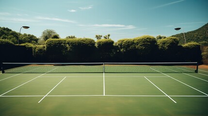 A tennis court. Generative AI.