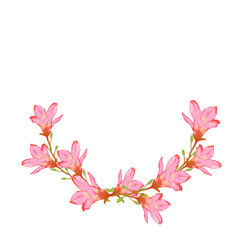 Wedding invitation floral frame in pink color, Save the date floral frame, Whimsical and playful floral frame