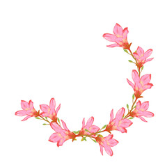 Wedding invitation floral frame in pink color, Save the date floral frame, Whimsical and playful floral frame