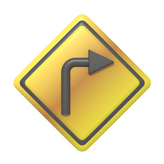 Sharp turn sign