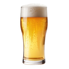 glass of beer isolated on transparent background,transparency 