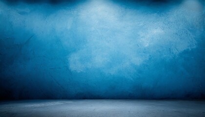 Timeworn Texture: A Grungy Blue Concrete Wall with a Vignette