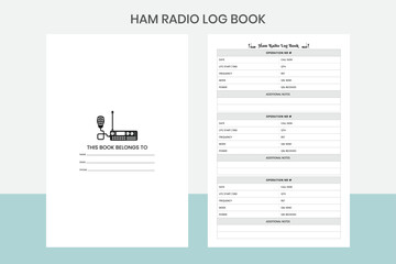 Ham Radio Log Book Kdp Interior