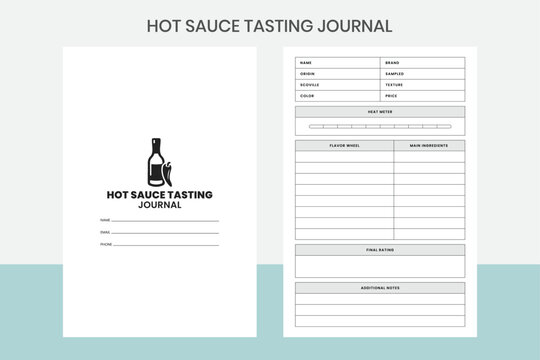 Hot Sauce Tasting Journal Kdp Interior
