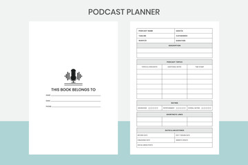 Podcast Planner Kdp Interior