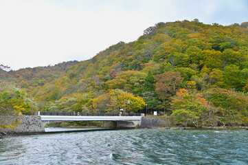 Scenery of Lake Towada During Autumn in Aomori Prefecture, Japan