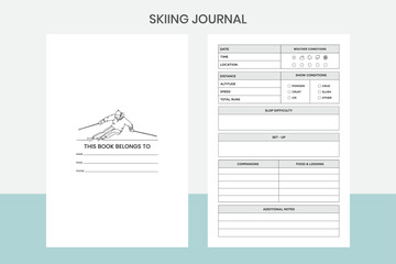Skiing Journal Kdp Interior