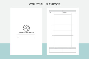 Fototapeta na wymiar Volleyball Playbook kdp Interior
