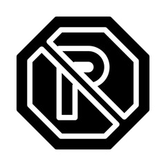 no parking glyph icon