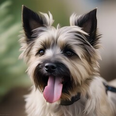 A portrait of a lively and affectionate Cairn terrier1