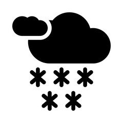 snowy glyph icon