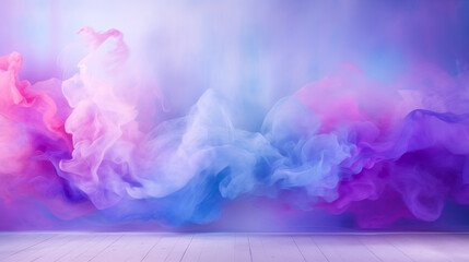 Fog cloud of abstract pink, violet, purple smoke backdrop. Cloud effect splash of party fog cloud for Valentine’s Day romance and love. 3d special effects abstract graphic resource by Vita - obrazy, fototapety, plakaty