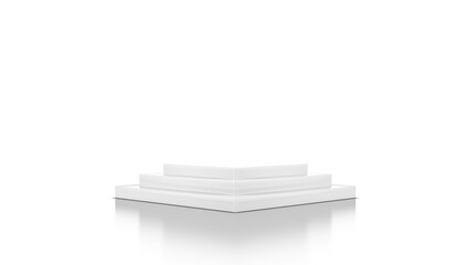 3D podium design on transparent background PNG