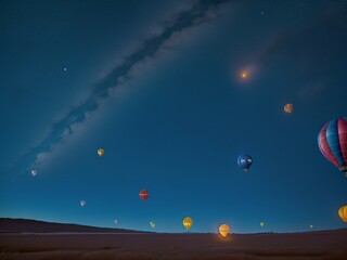 air balloons in flight