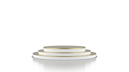 3D podium design on transparent background PNG