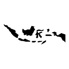 icon map indonesia high quality black style - obrazy, fototapety, plakaty