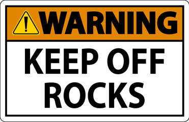 Warning Sign Keep Off Rocks