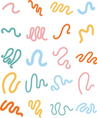 Wavy Squiggle Elements Set