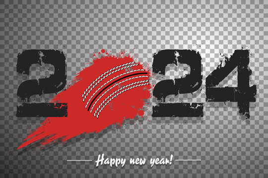 Happy New Year 202 and cricket ball