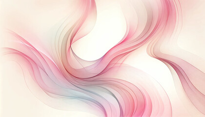 Soft pink Wavy Lines Abstract Background
