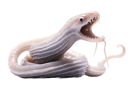 hagfish isolated on white