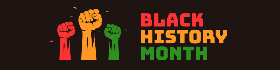 Black month template. Black History Month background.