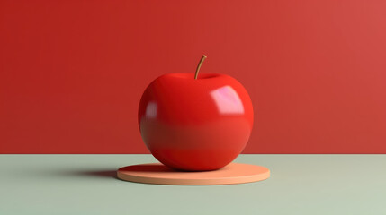 red apple on a table